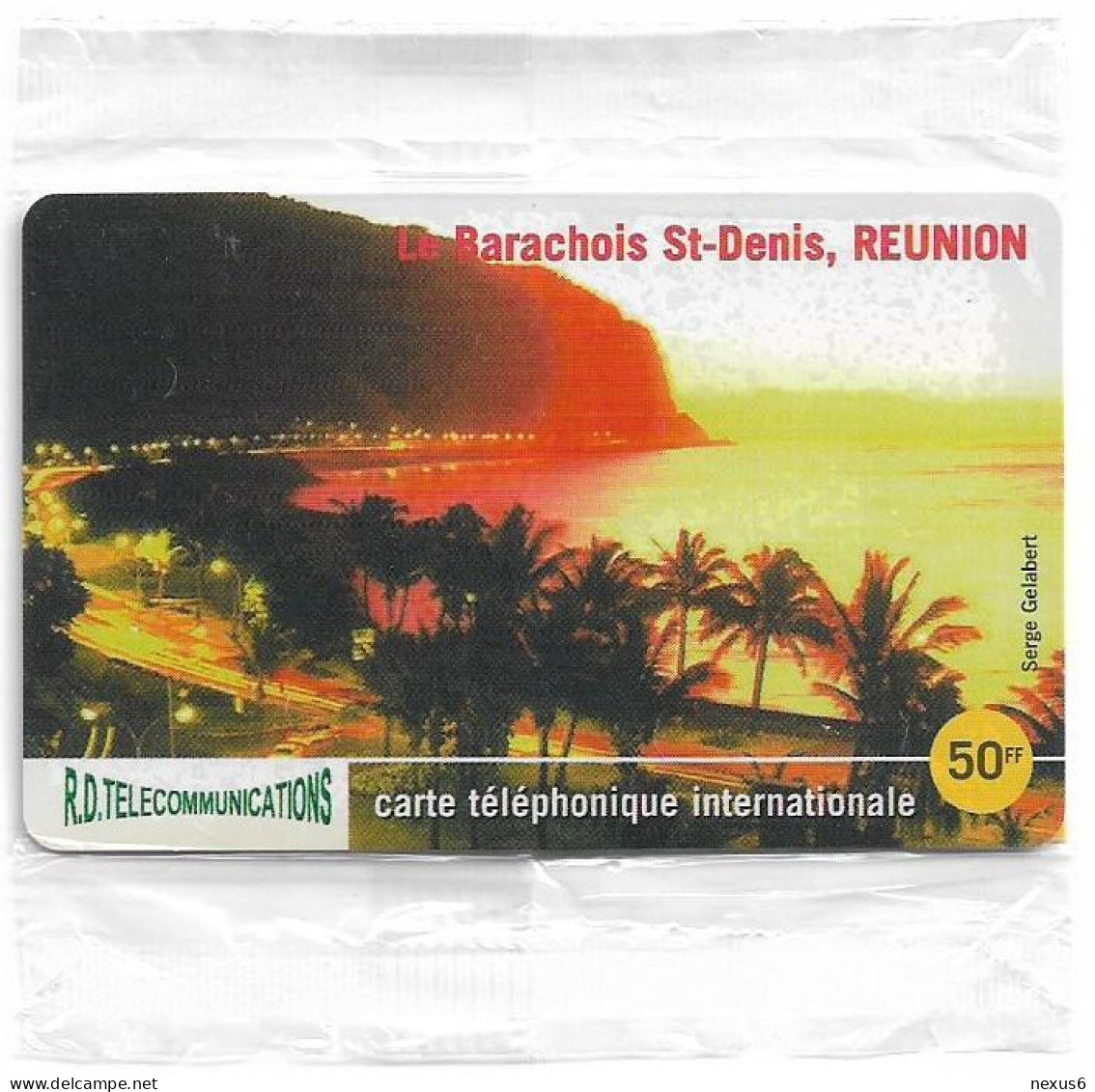 Reunion - Torc Telecom - Le Barachois St-Denis  (Reverse Ref. ''Expiration 11 Mois''), Remote Mem. 50₣, 2.000ex, NSB - Riunione