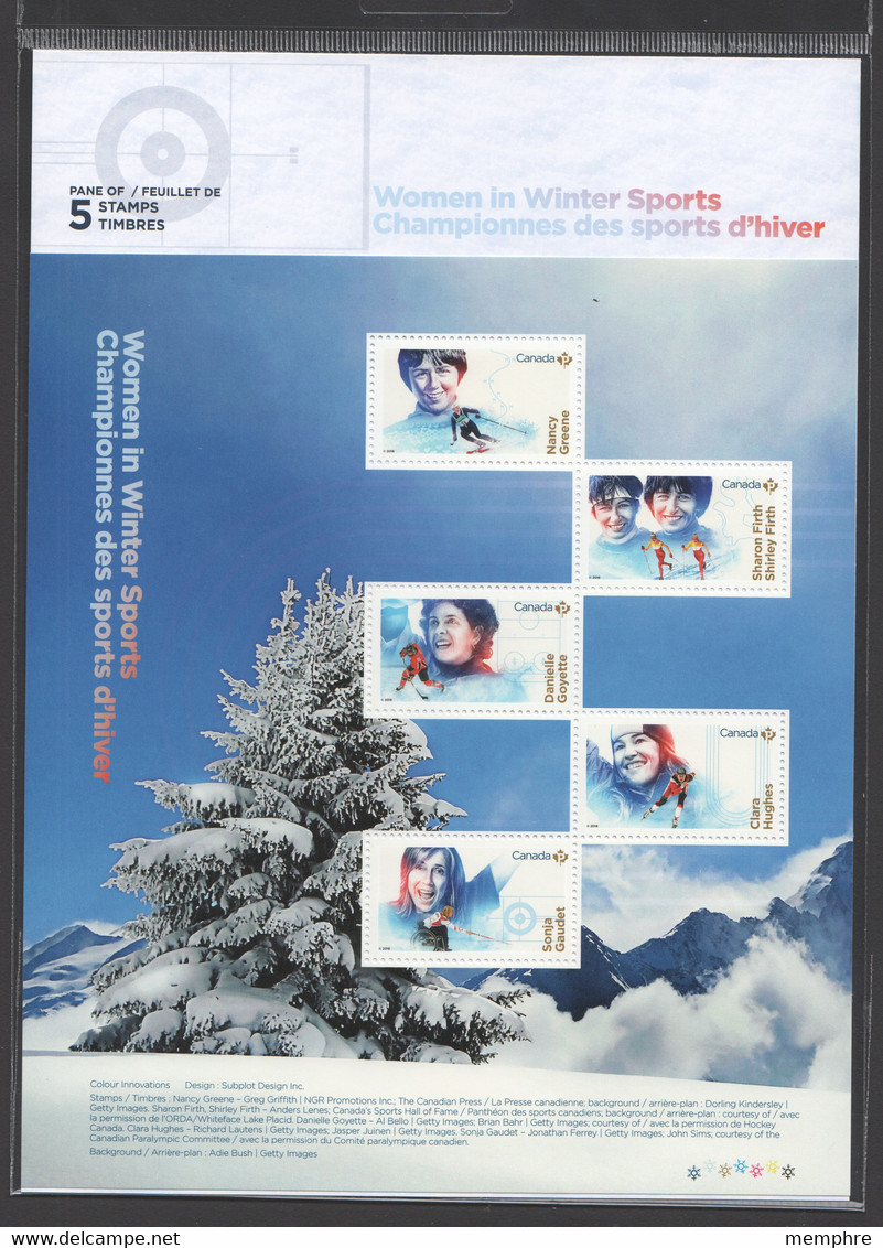 2018  Winter Sports Women Champions Souvenir Sheet Of 5 Different Sc 3079 ** MNH - Neufs