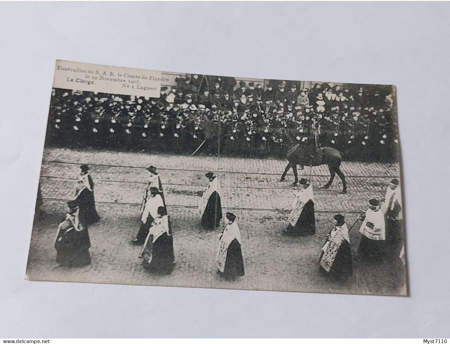 Cp Événements/ Funérailles De S.A.R. Le Comte De Flandre. Le Clergé N°1 Lagaert - Funeral