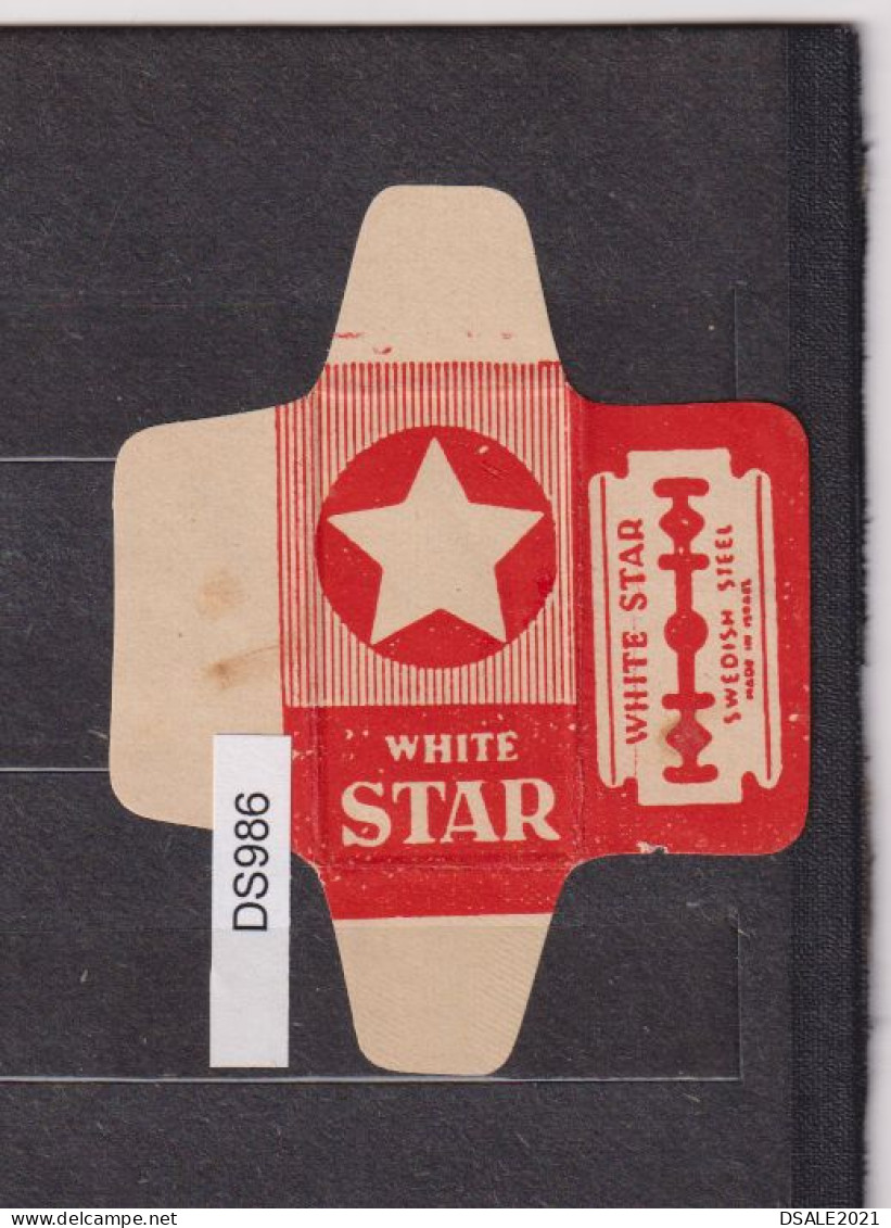 Old Vintage Razor Blade Wrap Cover Rasage Lame De Rasoir "WHITE STAR" Made In Israel (ds986) - Lames De Rasoir