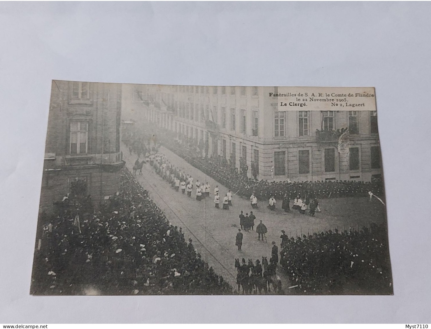 Cp Événements/ Funérailles De S.A.R. Le Comte De Flandre. Le Clergé. N°2 Lagaert - Begrafenis