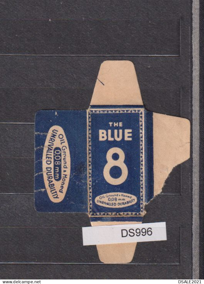 Old Vintage, Razor Blade Wrap, Enveloppe De Lame De Rasoir "THE BLUE 8" (ds996) - Rasierklingen