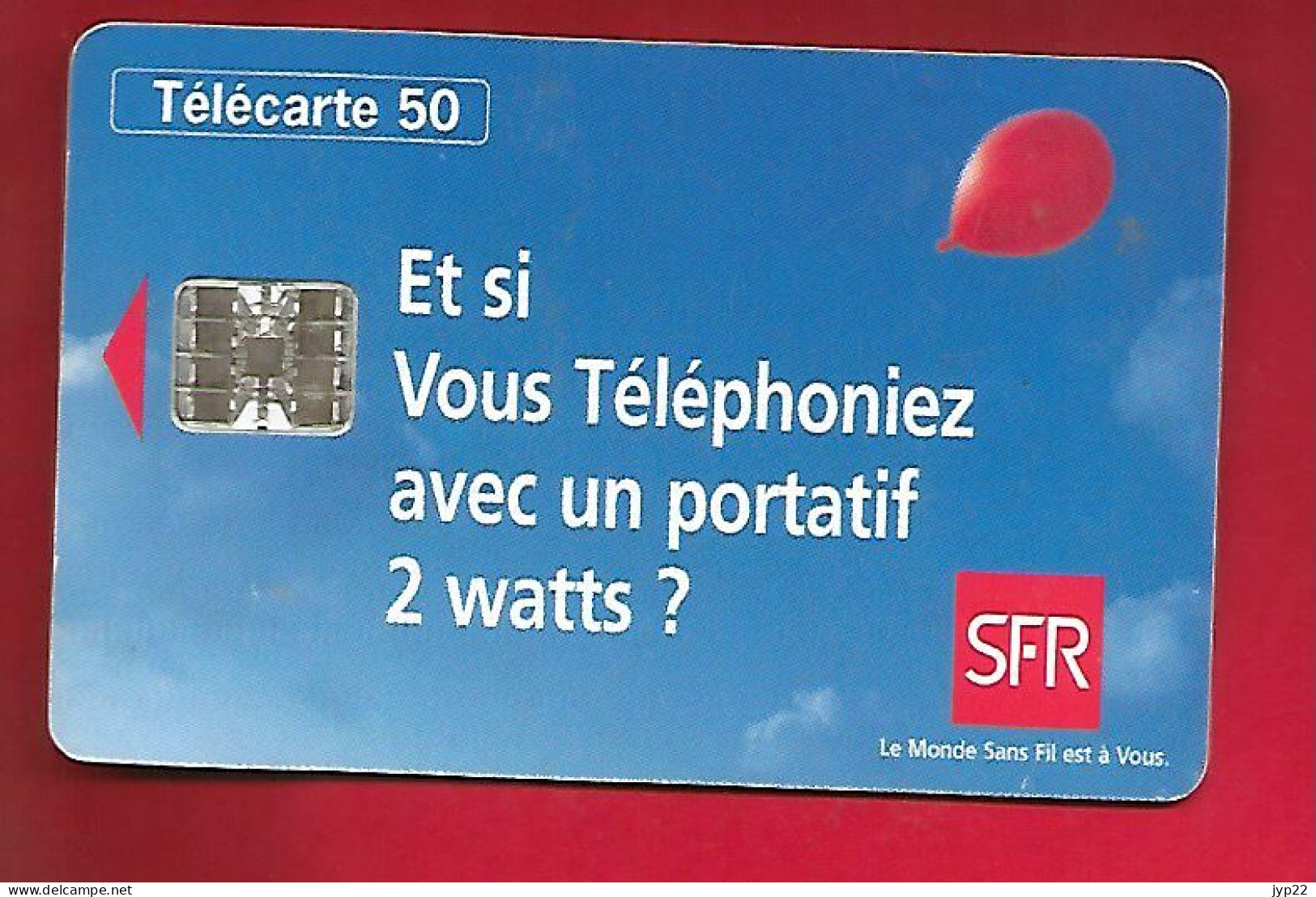 Télécarte Carte Téléphonique 50 Unités 1995 France Télécom SFR Le Réseau Des Portatifs 2 Watts - Telecom Operators
