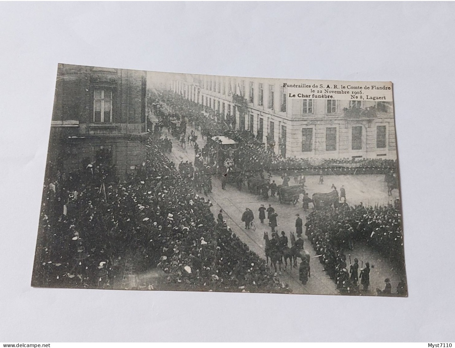 Cp Événements/ Funérailles De S.A.R. Le Comte De Flandre. Le Char Funèbre. N°8 Lagaert - Funerali