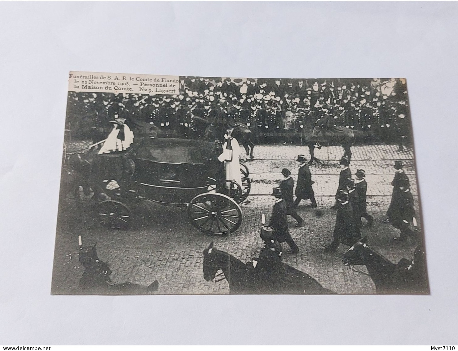 Cp Événements/ Funérailles De S.A.R. Le Comte De Flandre. Personnel De La Maison Du Comte. N°9 Lagaert - Funerali