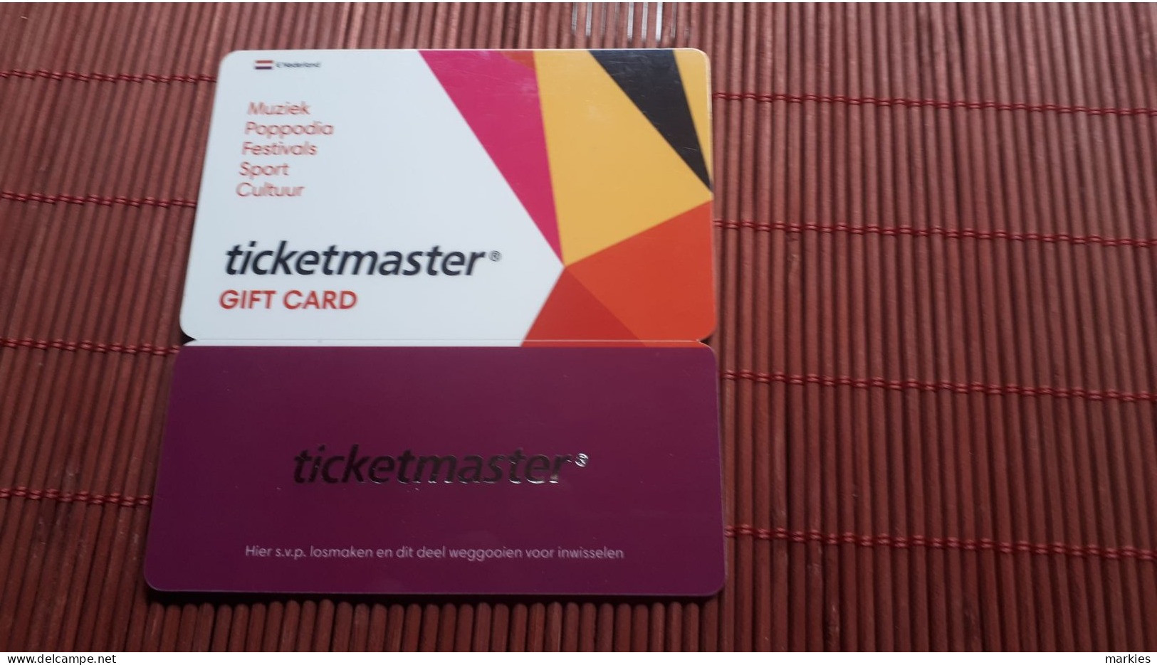 Gift Card Ticket Master New ONLY FOR COllectors 2 SCANS NOT FOR FESTIVAL NO MORE - Origine Inconnue