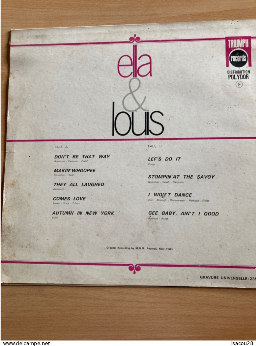 1 LP Ella Et Louis Voir Scans Rare - Jazz