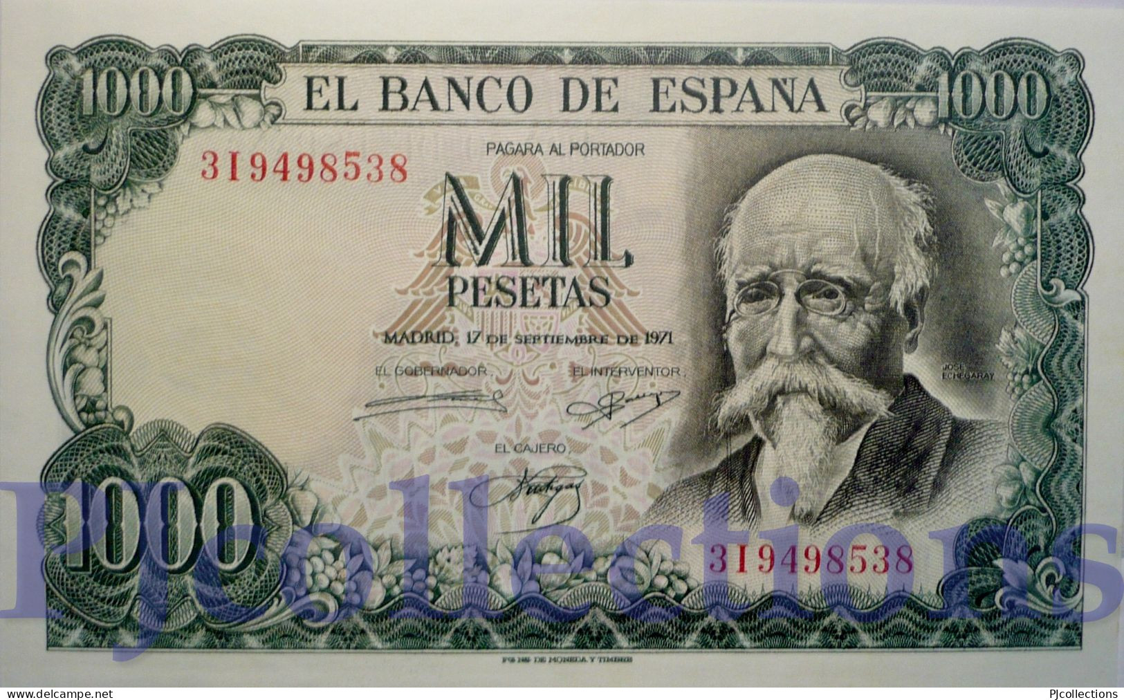 SPAIN 1000 PESETAS 1971 PICK 154 UNC - 1000 Pesetas