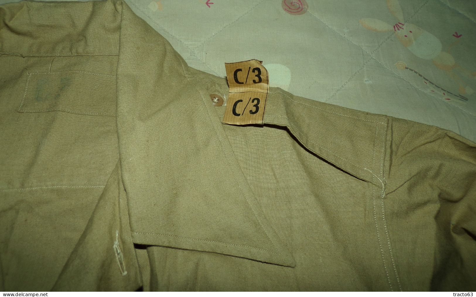 CHEMISE MILITAIRE DE L'ARMEE FRANCAISE DE 1953 GUERRE INDOCHINE  ,Taille 3 C  SOIT L EN CIVIL,NEUF AVEC MANCHES LONGUES - Equipement