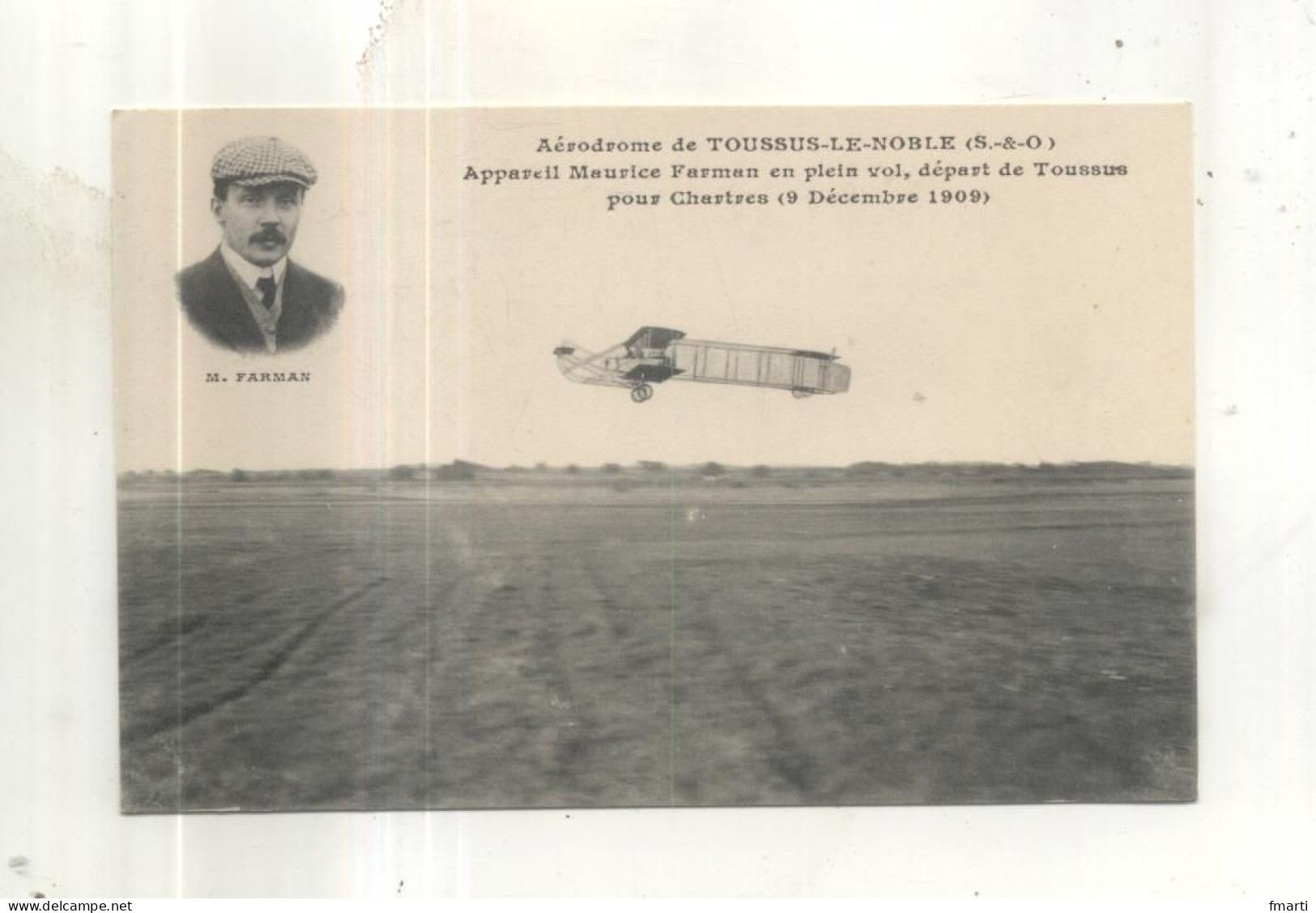 Aérodrome De Toussus Le Noble, Appareil Maurice Farman En Plein Vol - Toussus Le Noble