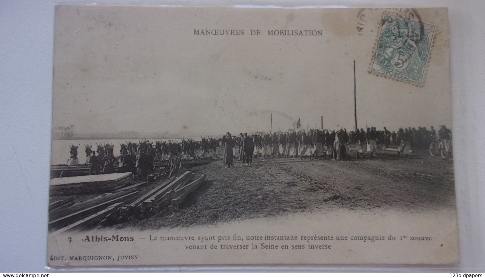 91 ATHIS MONS MANOEUVRES DE MOBILISATION  1 ER ZOUAVE - Athis Mons