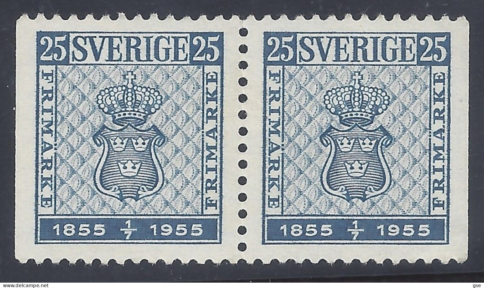 SVEZIA 1955 - Yvert 395ab** - Centenario | - Neufs