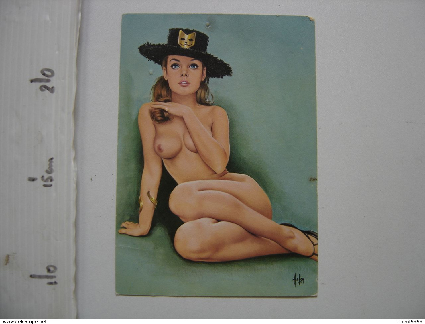 Carte Postale Illustrateur ASLAN Nu Artistique JACQUELINE Krisarts 1969 - Aslan
