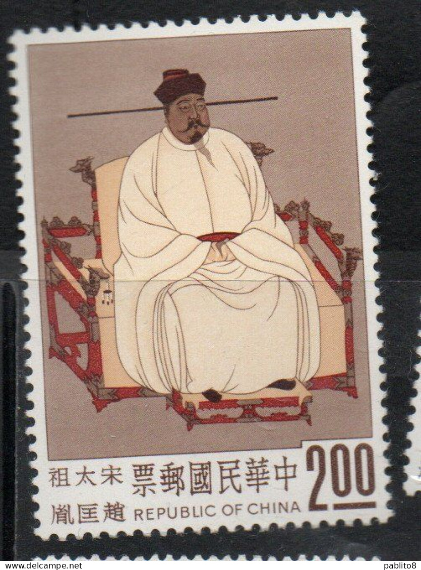 CHINA REPUBLIC CINA TAIWAN FORMOSA 1962 EMPEROR T'AI TSU SUNG DYNASTY 2$ MNH - Unused Stamps