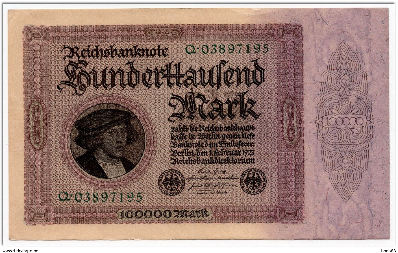 GERMANY,100,000 MARK,1923,P.83a,AU - 100000 Mark