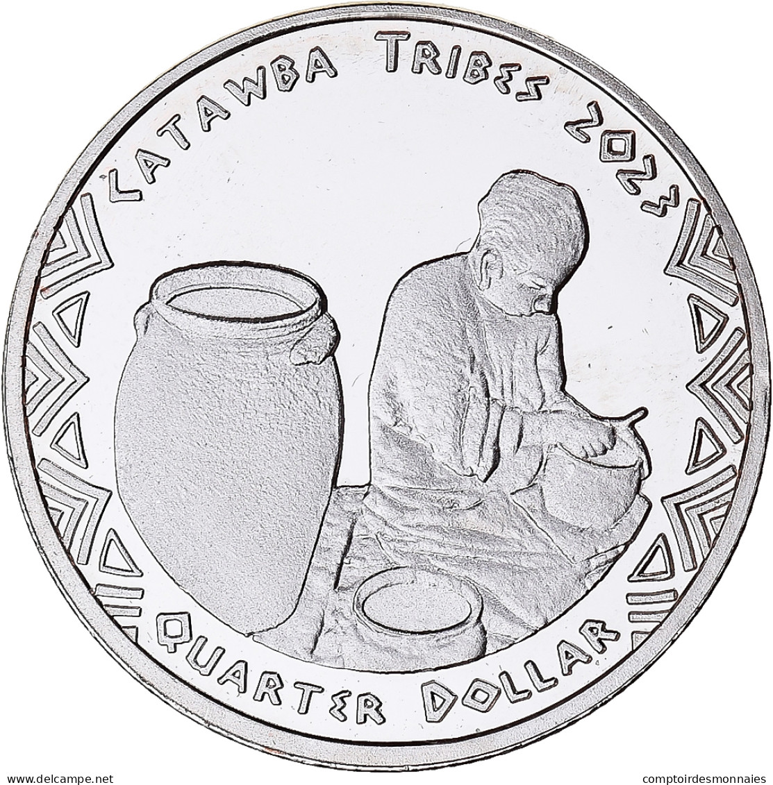 Monnaie, États-Unis, Quarter Dollar, 2023, Catawba Tribes.BE, SPL, Du - Commemoratives