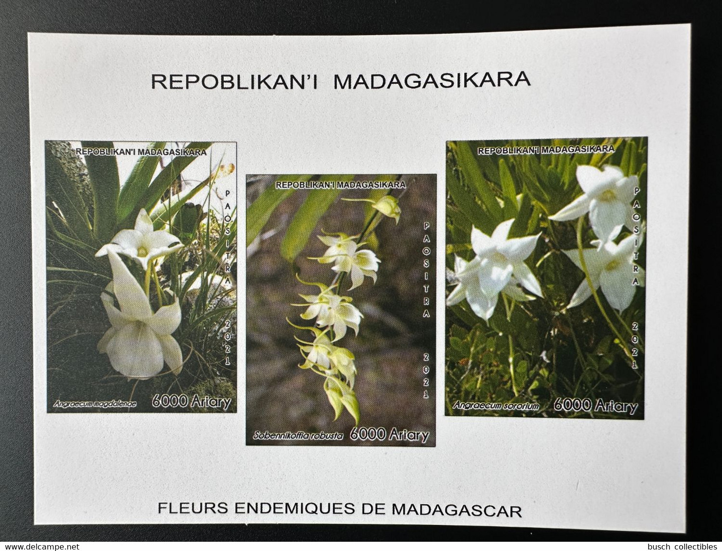 Madagascar Madagaskar 2021 / 2022 Mi. 2746 - 2750  Bloc Epreuve De Luxe Sheetlet Fleurs Endémiques Flowers Blumen Flore - Madagascar (1960-...)
