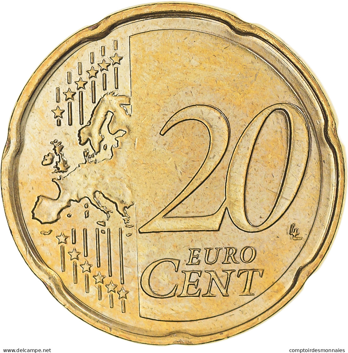 Malte, 20 Euro Cent, 2008, Paris, Gold-plated Coin, SPL, Laiton, KM:129 - Malta