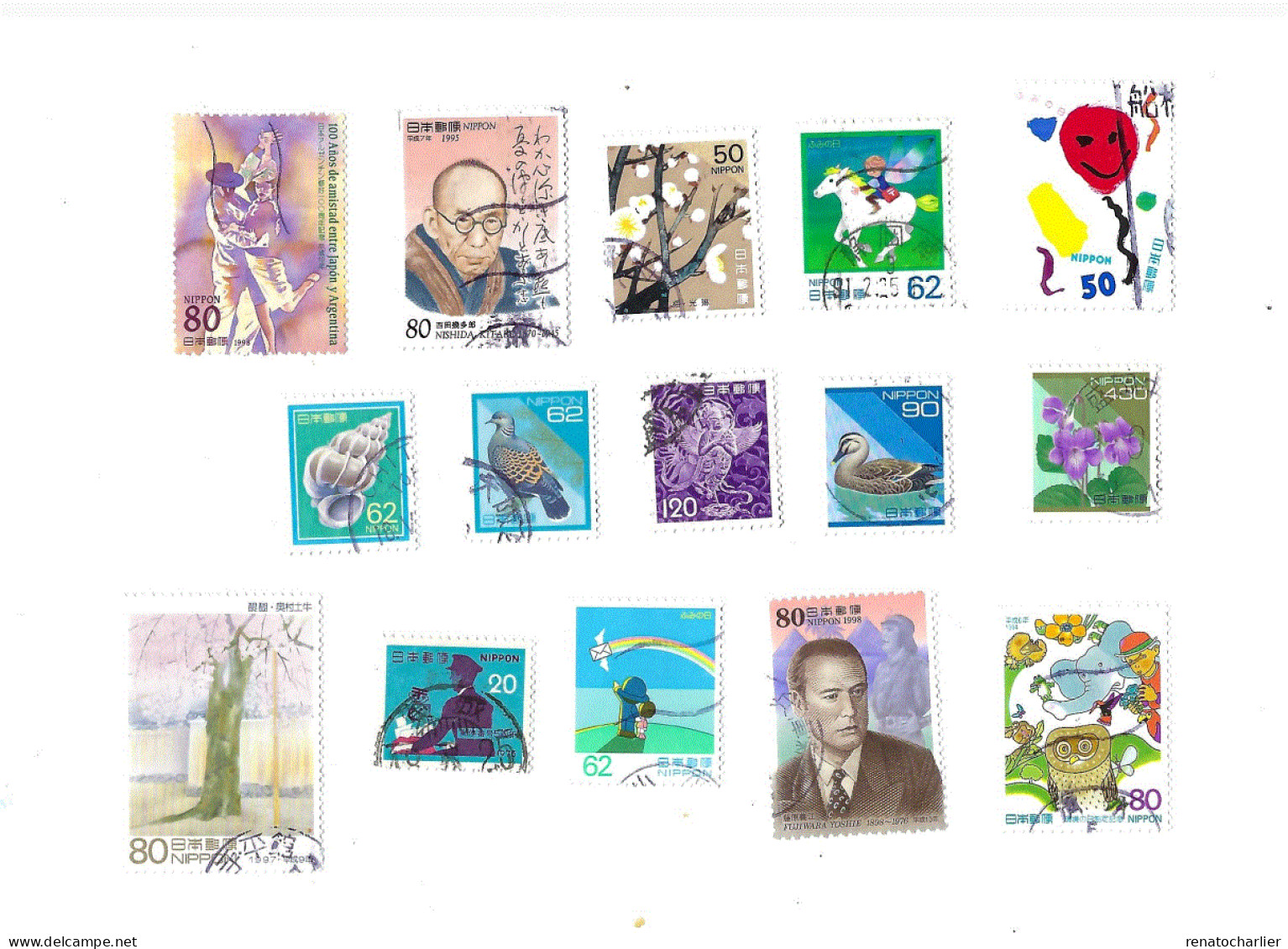 Collection De 60 Timbres Oblitérés - Collections, Lots & Series