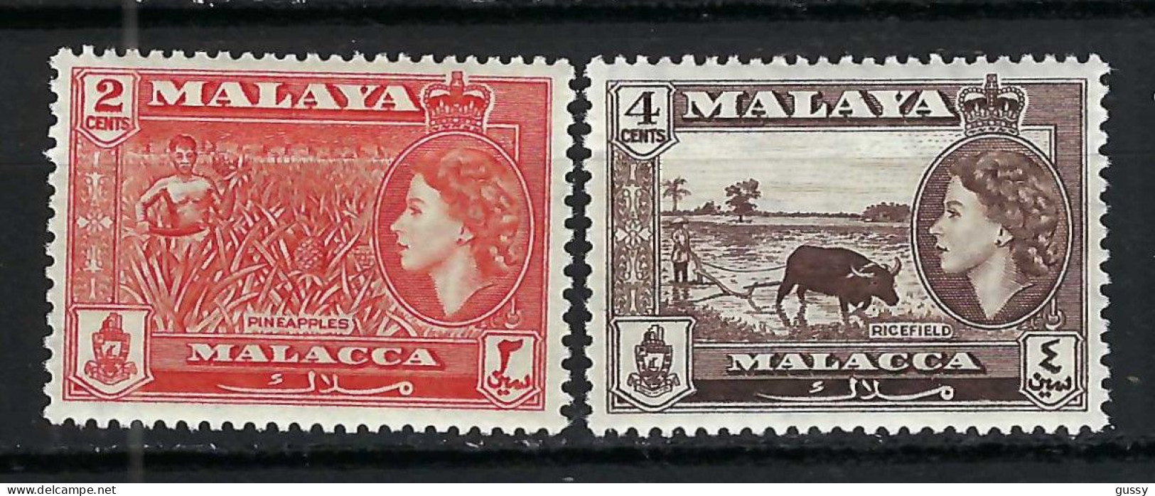 MALAISIE Malacca Ca,1953: Lot De Neufs** - Malacca
