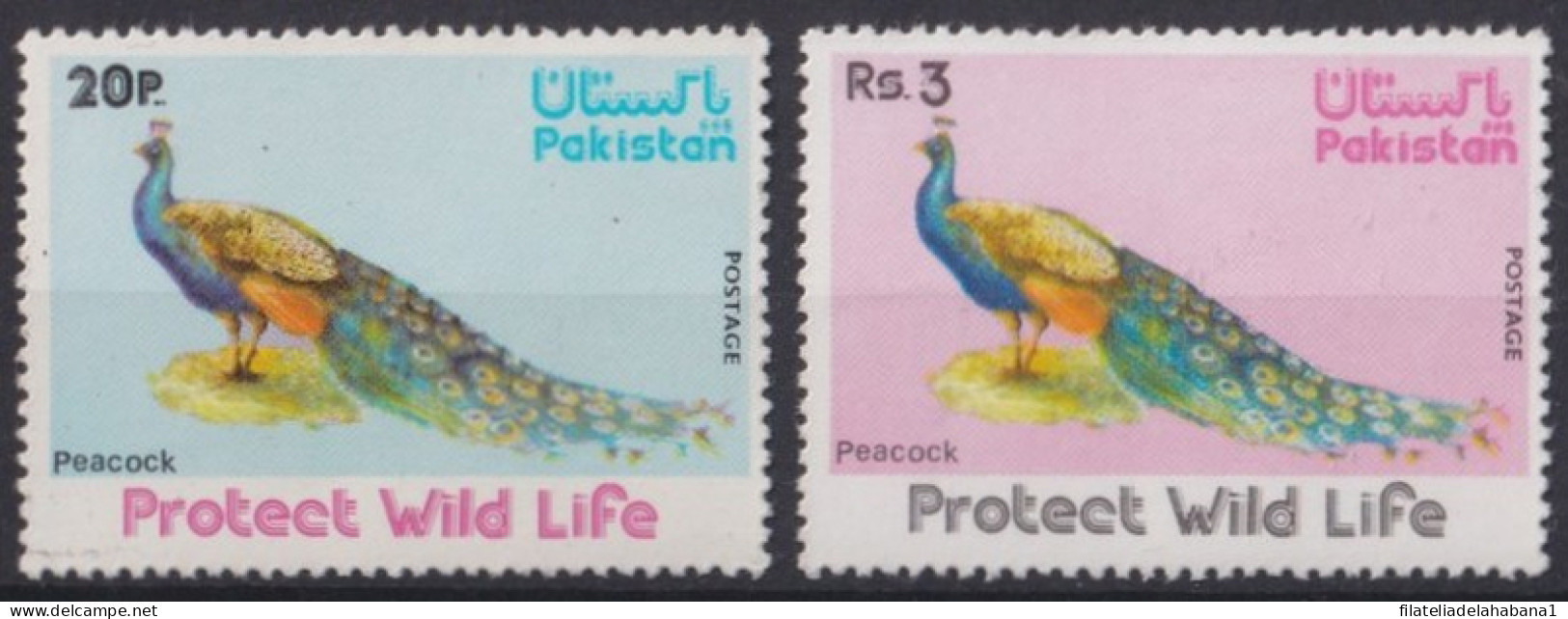 F-EX41998 PAKISTAN MNH 1975 WWF PROTECT WILDLIFE BIRD AVES PAJAROS OISEAUX VÖGEL.  - Paons