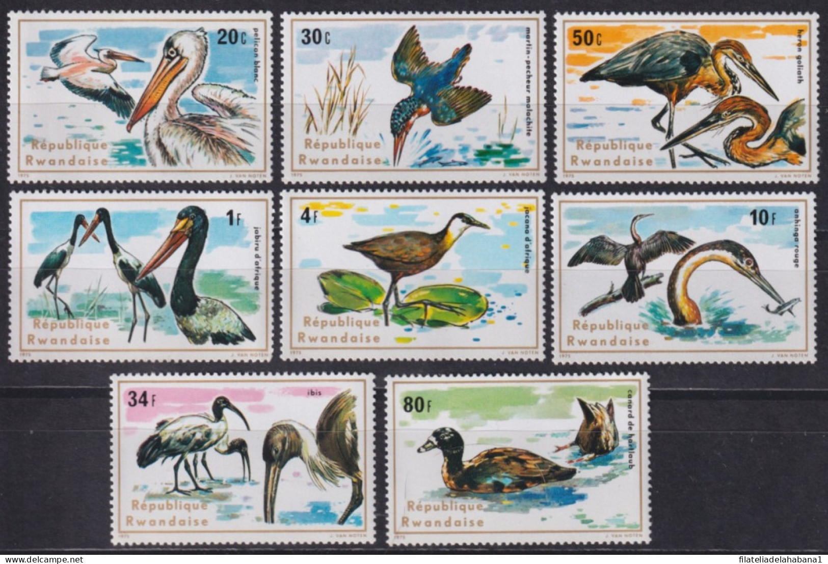 F-EX41830 RWANDA MNH 1975 PELICAN BIRD AVES PAJAROS OISEAUX VÖGEL.  - Pelicans