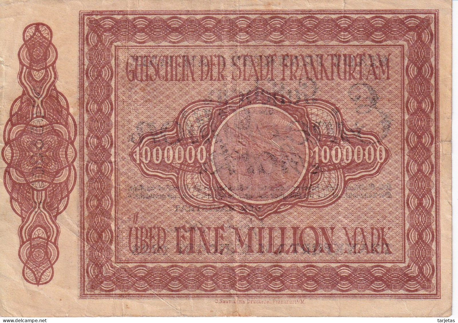 BILLETE DE ALEMANIA DE 1000000 MARK DEL AÑO 1923 (BANKNOTE) - 1 Miljoen Mark