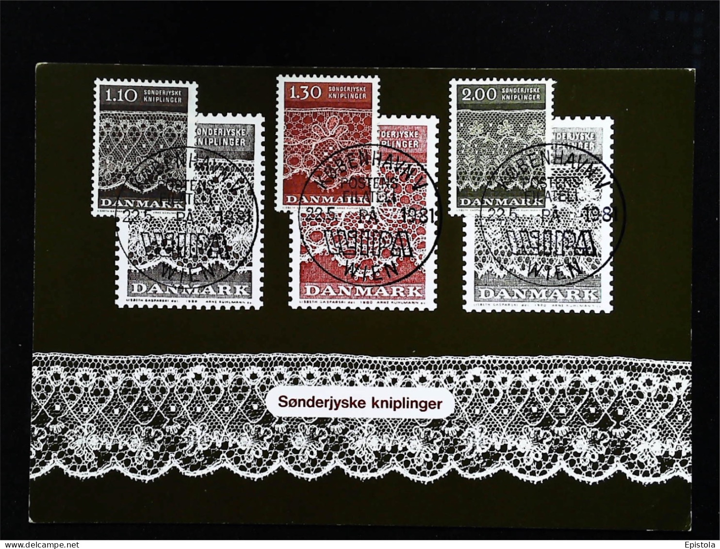► 1981 Denmark Danmark SONDERJYSKE KNIPLINGER Maximum Card - Maximumkarten (MC)