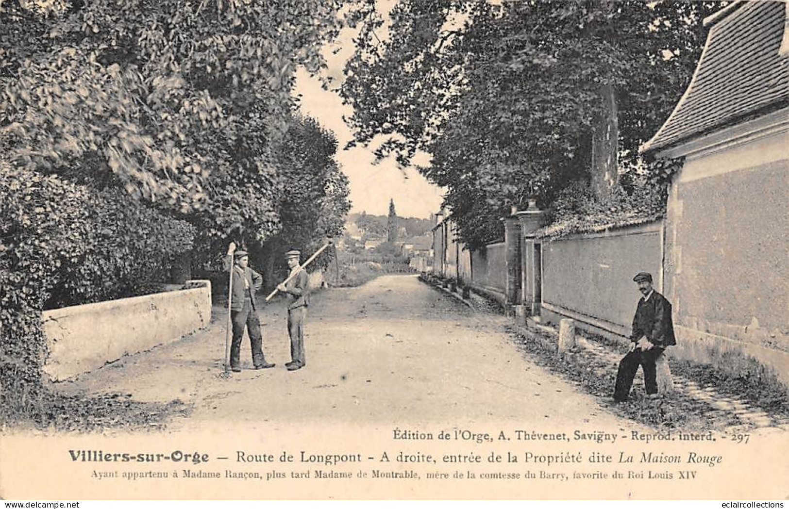 Villiers Sur Orge               91        Route De Longpont .  Porte De La Maison Rouge     (voir Scan) - Autres & Non Classés