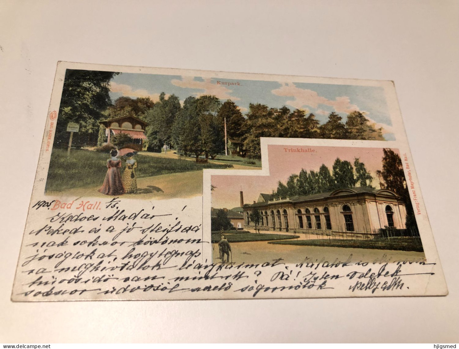 Austria Österreich Bad Hall Oberöüsterreich Trink Halle Drinking Hall Kur Park Nice Long Stamp 16654 Post Card POSTCARD - Bad Hall