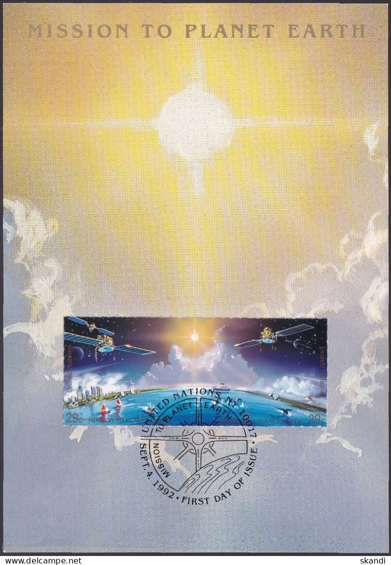 UNO NEW YORK 1992 Mi-Nr. 633/34 MK/MC Maximumkarte Nr. 7 - Maximumkarten