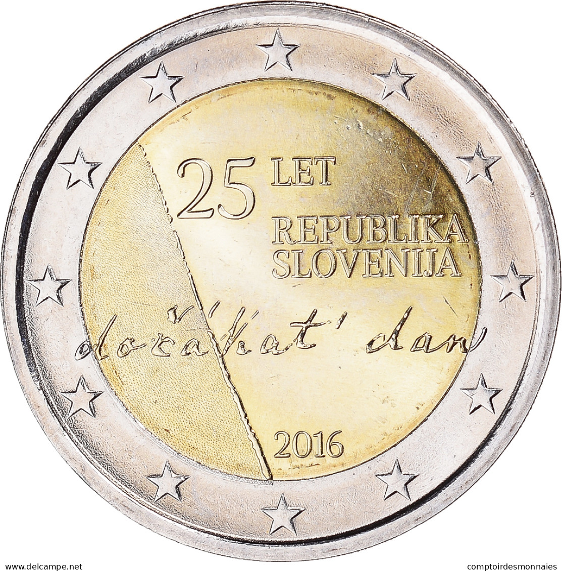 Slovénie, 2 Euro, 25ème Anniversaire De L'Indépendance, 2016, SPL - Slovénie