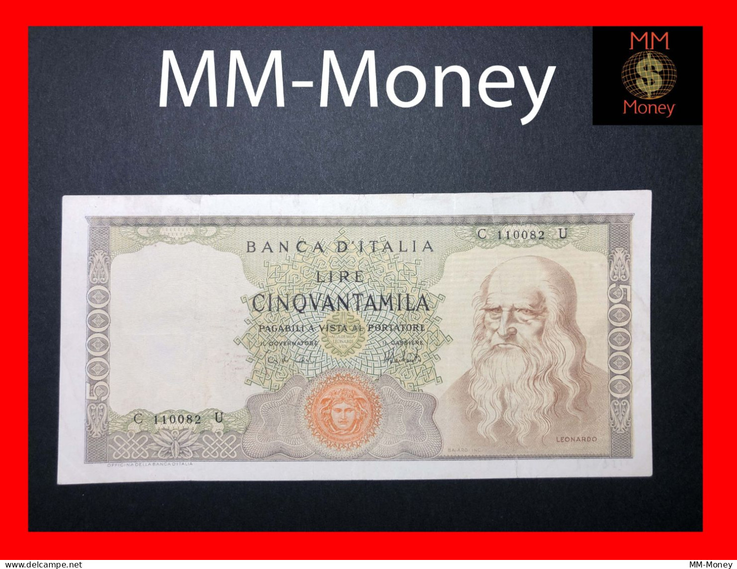 ITALY 50000  50.000 Lire  4.2.1974  P. 99  VF "last Date"   **one Of The Rarest Italian Banknotes**   [MM-Money] - 50000 Lire