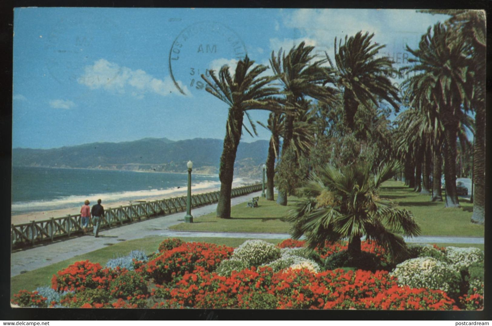 Palisades Park CA Santa Monica 1960s Postcard - Los Angeles
