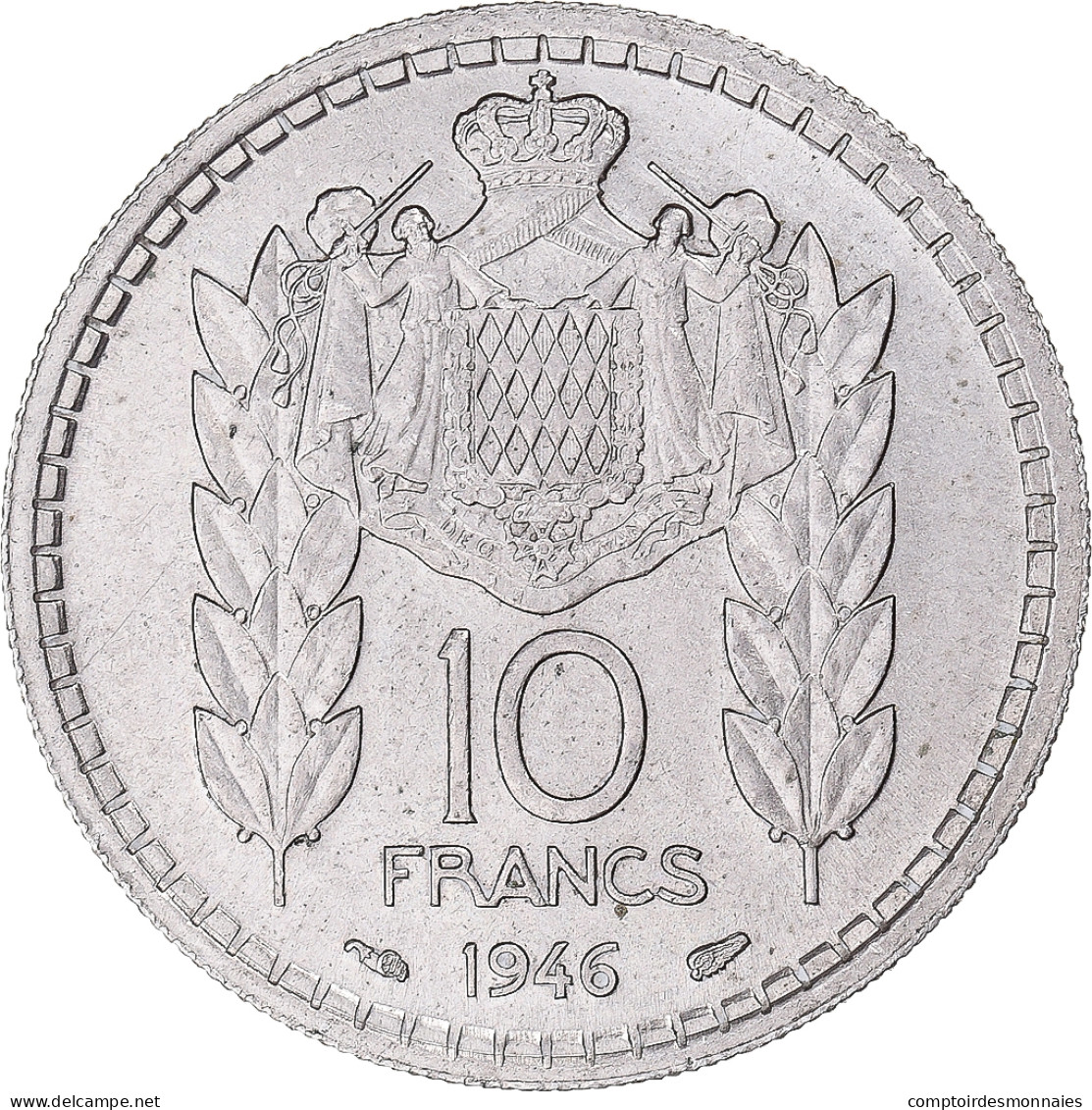 Monnaie, Monaco, 10 Francs, 1946, TTB+, Cupro-nickel, Gadoury:MC136, KM:123 - 1922-1949 Louis II