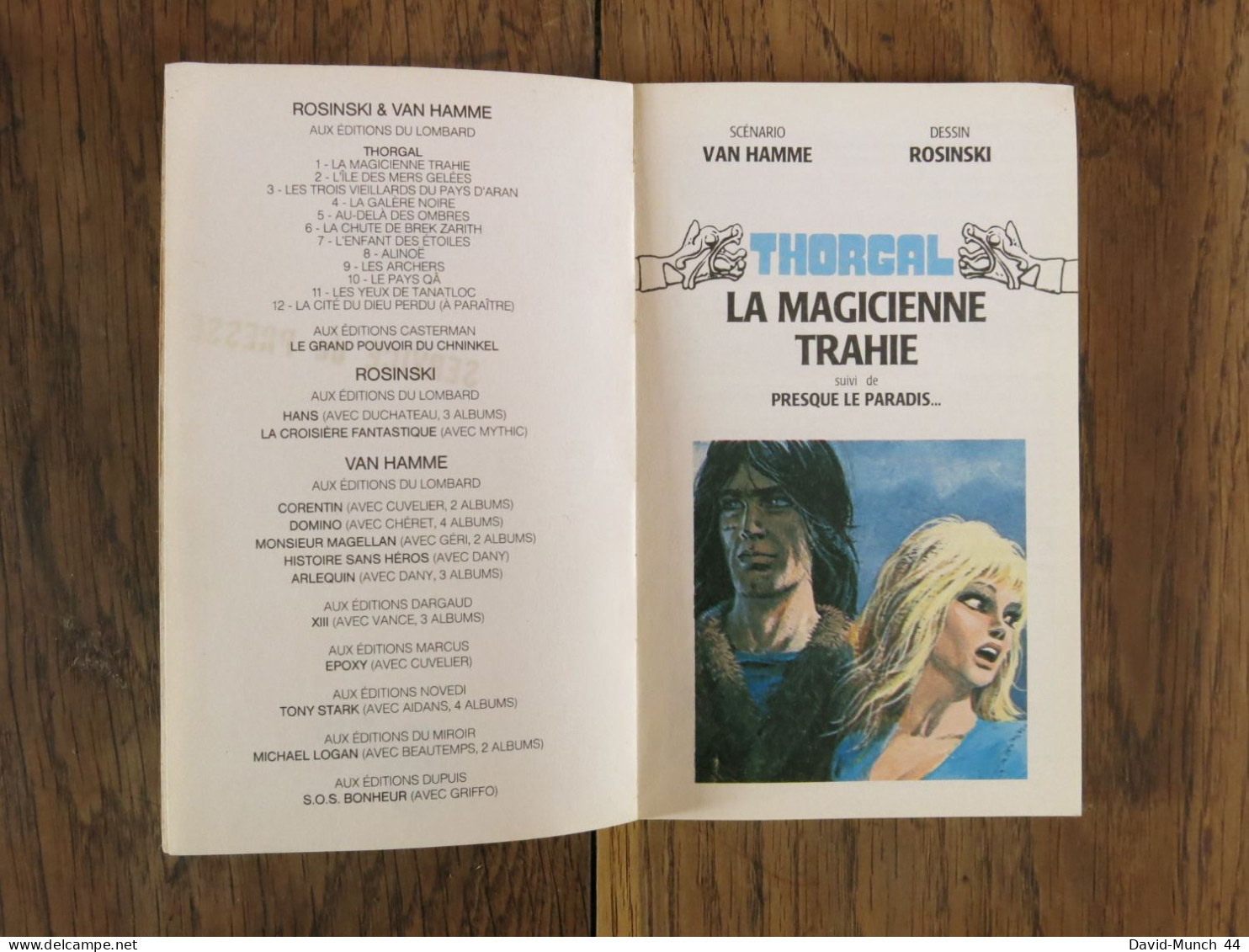 (BD) 2 Thorgal "la Galère Noire"/"La Magicienne Trahie" De Roski Et Van Hamme. J'ai Lu BD. 1989-1987 - Bücherpakete