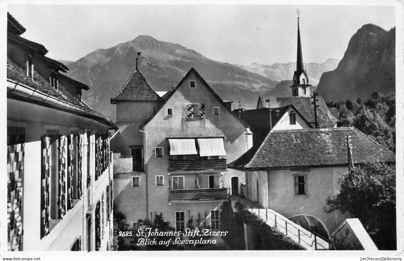 SUISSE - St Johannes - Stift - Zizers Blick Auf Scesaplana - Carte Postale Ancienne - Zizers