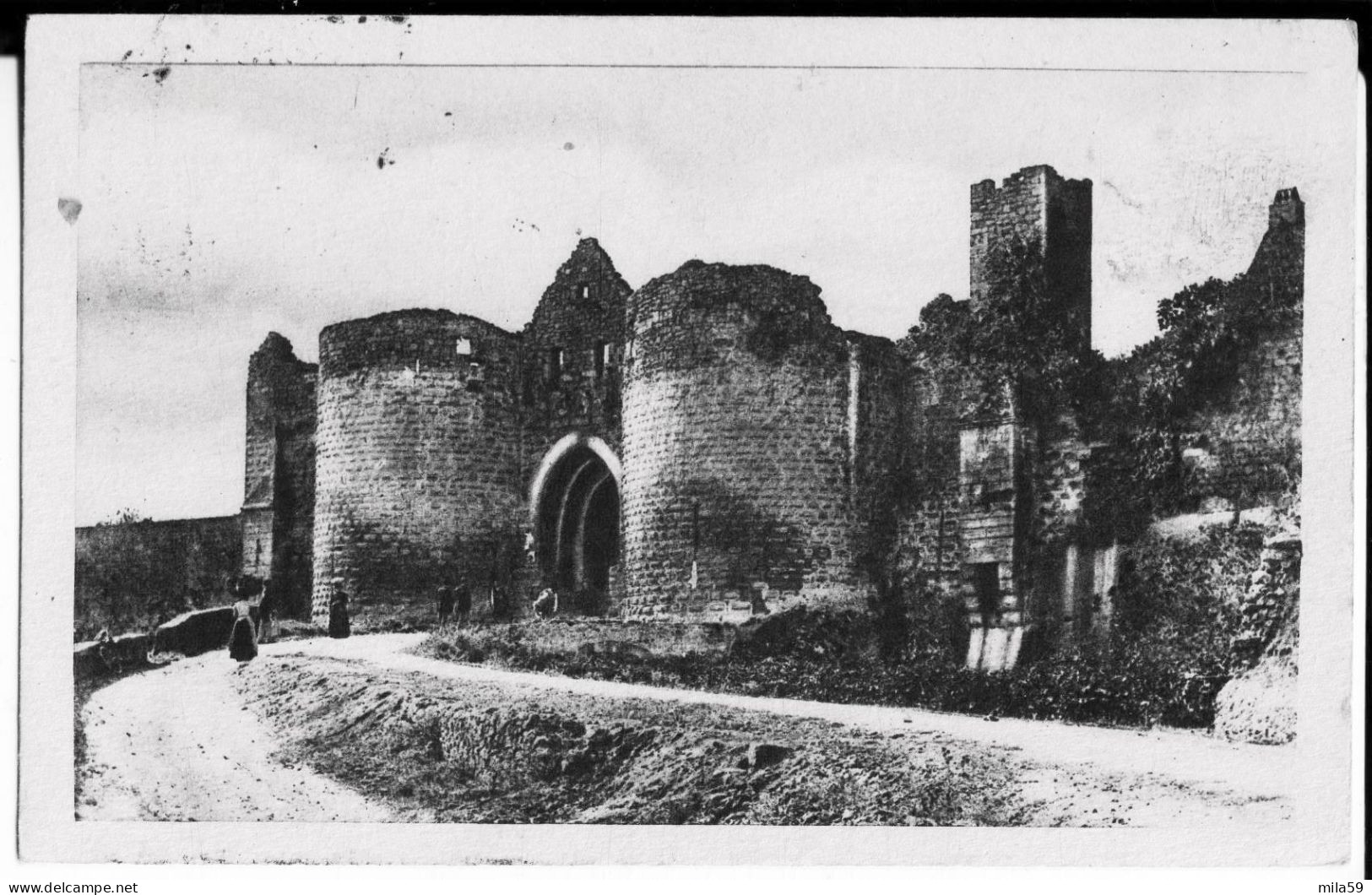 Domme (en Sarladais) Porte Des Tours De La Fin Du XIII° Siècle. à Mme Sicard Grignolles à Monttieu. 1950. - Domme