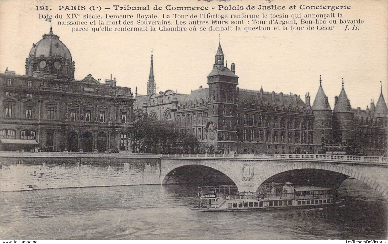 FRANCE - 75 - Paris - Tribunal De Commerce - Palais De Justice Et Conciergerie - Carte Postale Ancienne - Altri Monumenti, Edifici