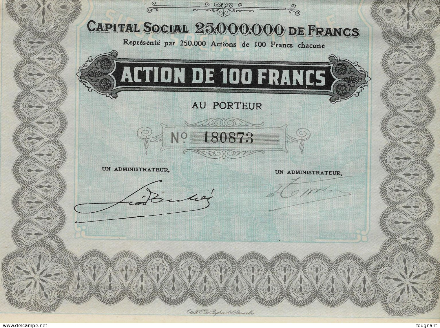 - Action:SOCOUELE,Société Commerciale Et Agricole De L'Uele -Siege Social Titulé ( Congo Belge ) - Landwirtschaft