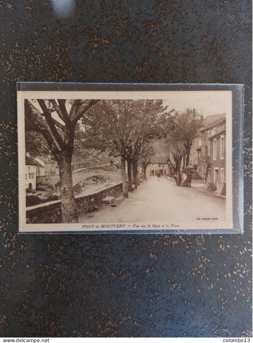 48 PONT DE MONTVERT VUE SUR LE QUAI ET LA PLACE - Le Pont De Montvert