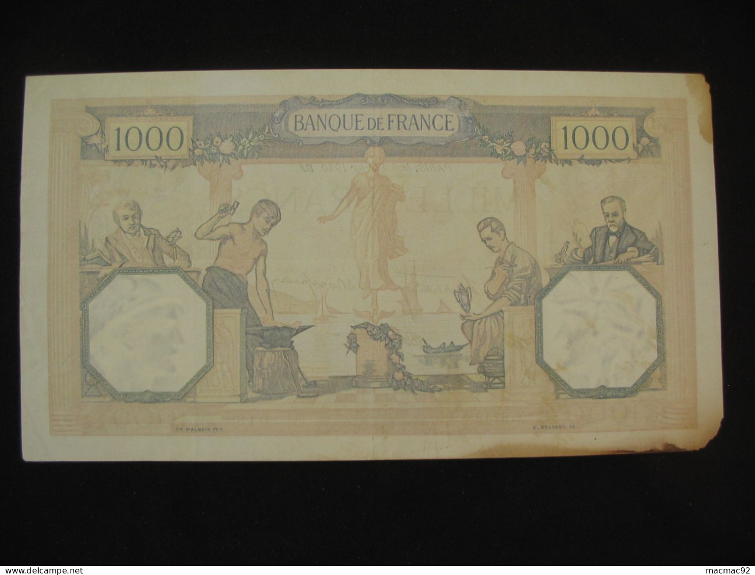 1000 Mille Francs - Céres Et Mercure - 8 Février 1940  **** EN ACHAT IMMEDIAT **** - 1 000 F 1927-1940 ''Cérès Et Mercure''