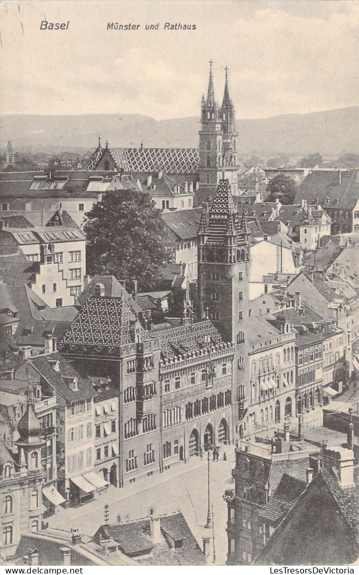 SUISSE - Basel - Munster Und Rathaus - Carte Postale Ancienne - Basel