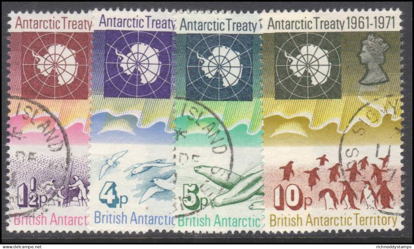 British Antarctic Territory 1971 Treaty Fine Used. - Usati