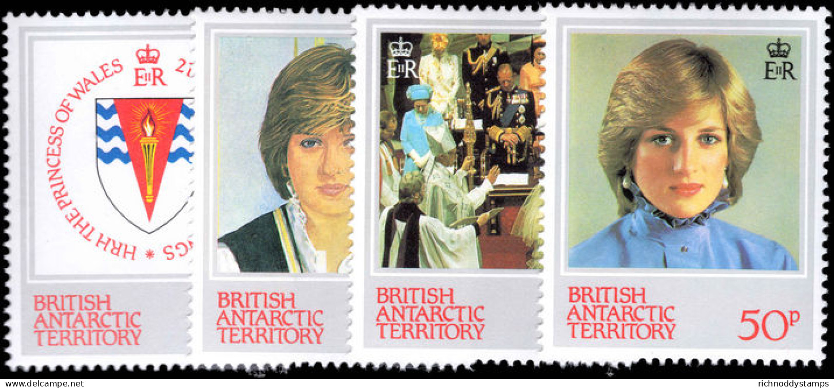 British Antarctic Territory 1982 Princess Diana Unmounted Mint. - Gebraucht