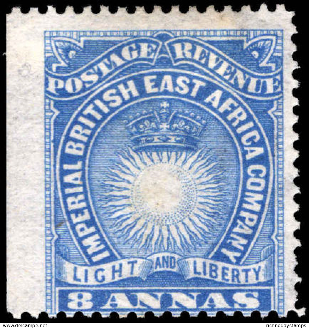 British East Africa 1890-95 8a Blue Lightly Mounted Mint. - Africa Orientale Britannica