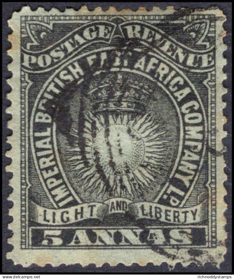 British East Africa 1895 5a Black On Grey-blue Fine Used. - Brits Oost-Afrika