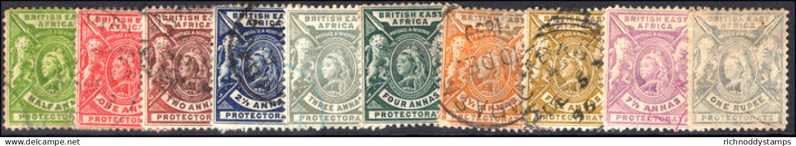 British East Africa 1896-1902 Set To 1r (less 8a) Fine Used. - África Oriental Británica