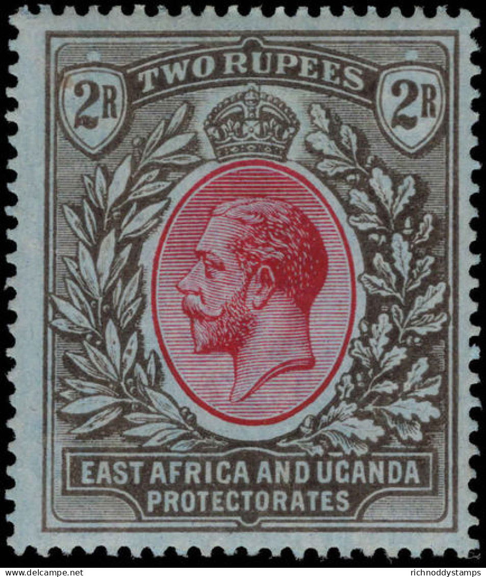 British East Africa 1912-21 2r Red And Black On Blue Mult Crown CA Lightly Mounted Mint. - Afrique Orientale Britannique