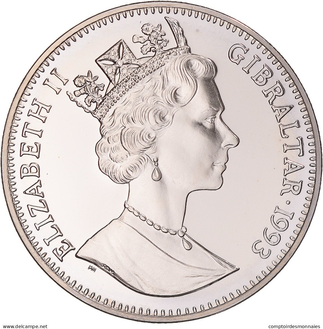 Monnaie, Gibraltar, Elizabeth II, 2.8 Ecus, 1993, BE, FDC, Cupro-nickel, KM:478 - Gibraltar